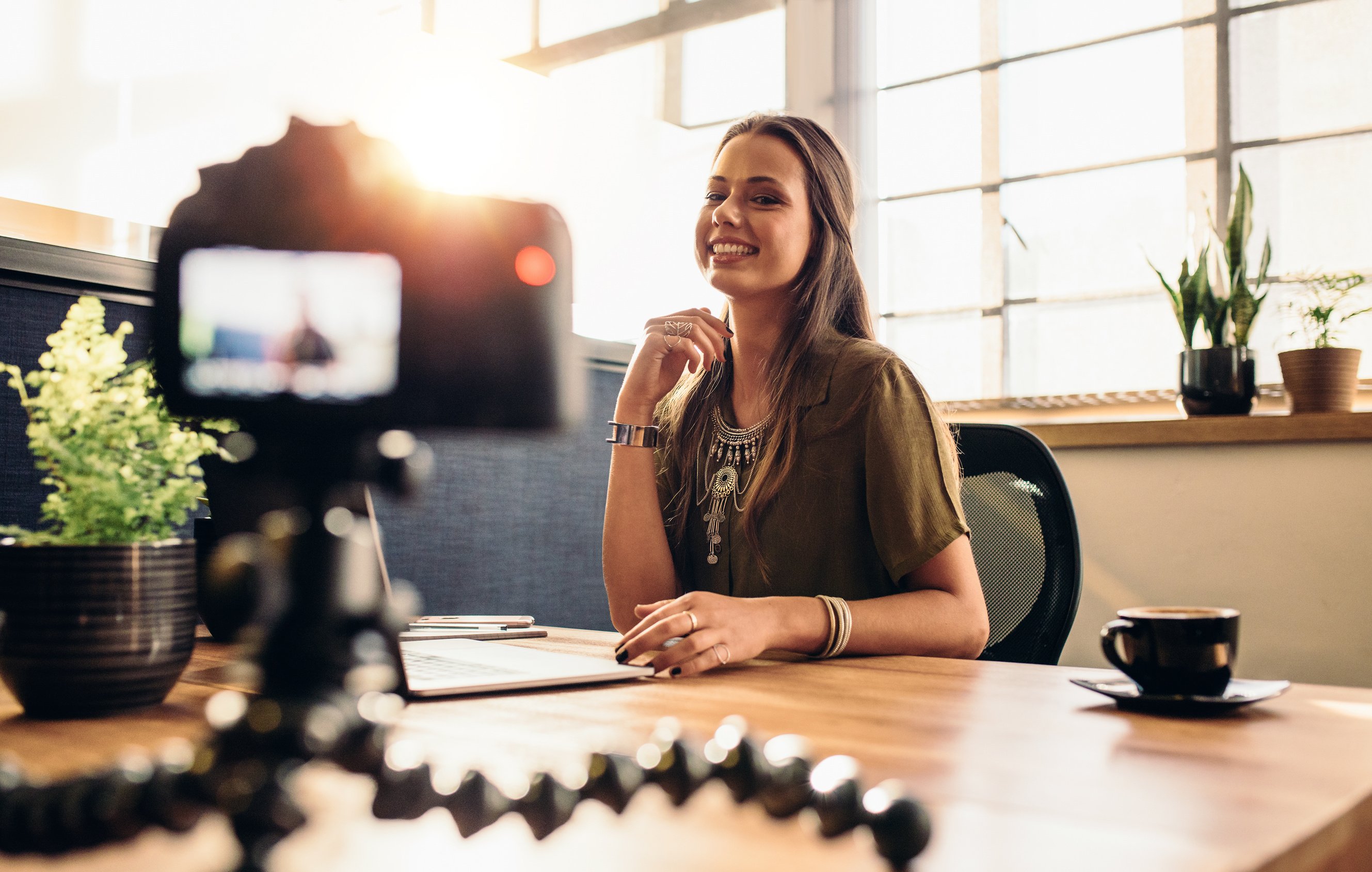 Young Female Vlogger 